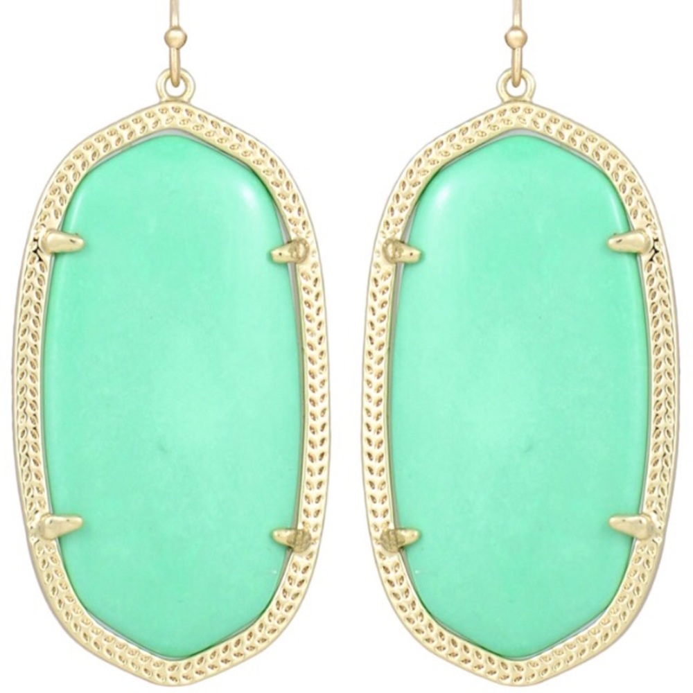 Lime/Mint Green Kendra Scott earrings